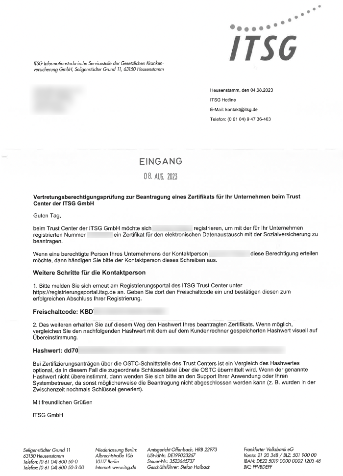 Dakota zertifikat installieren