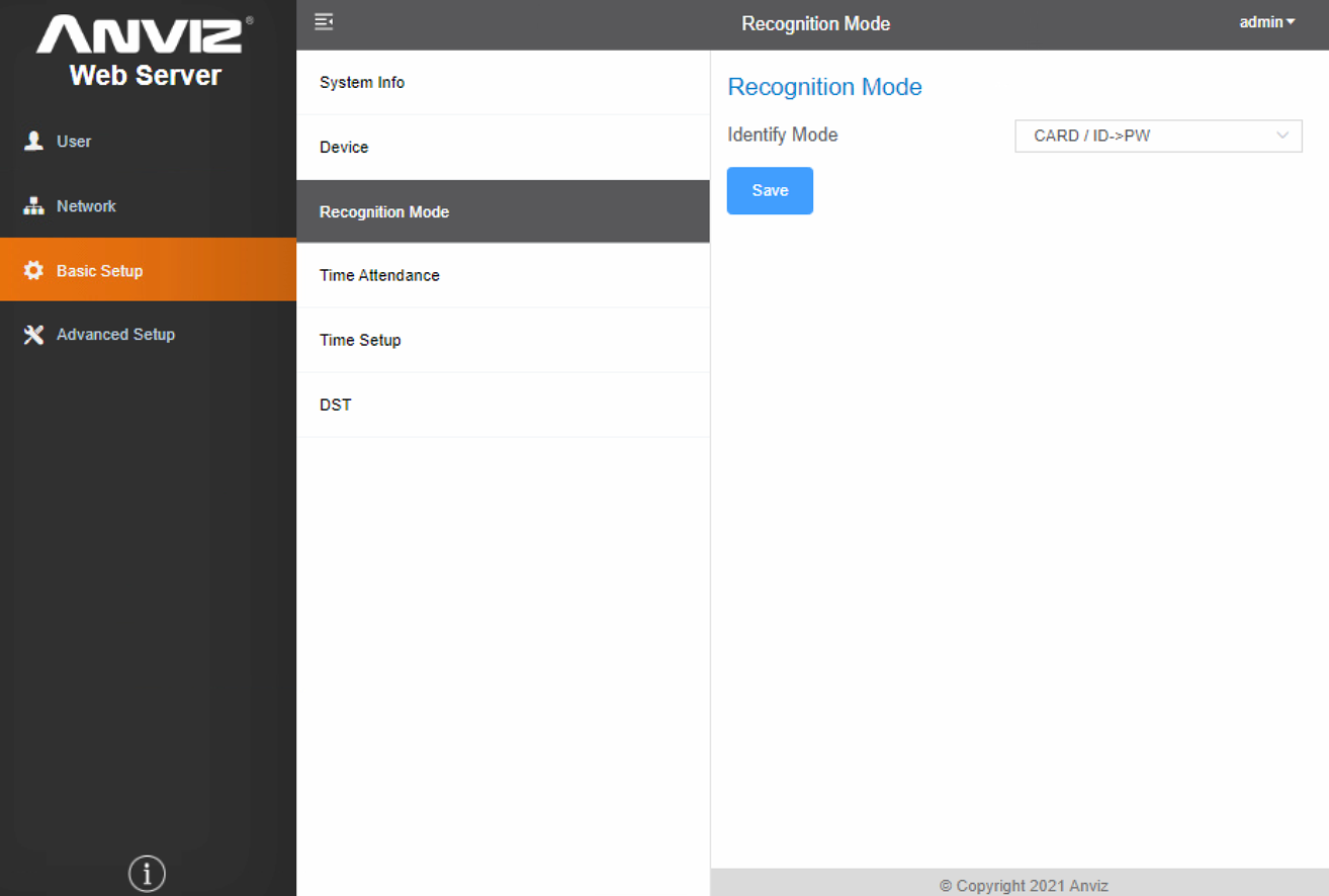 04 AnvizC2 KA RecognitionMode